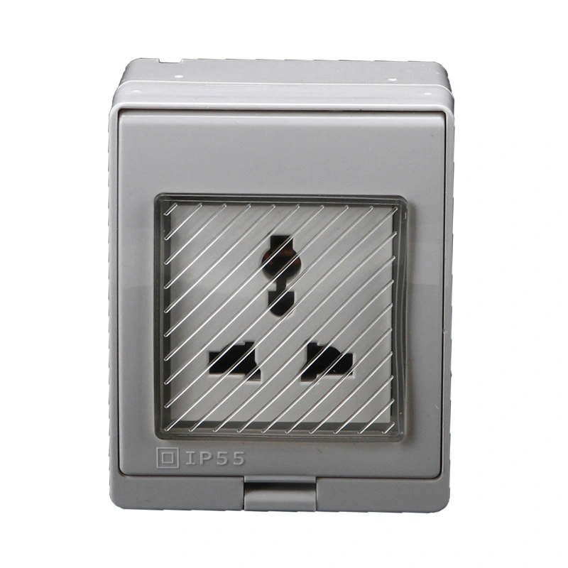 IP55 Universal Waterproof Surface Multi Function Socket sy Switch