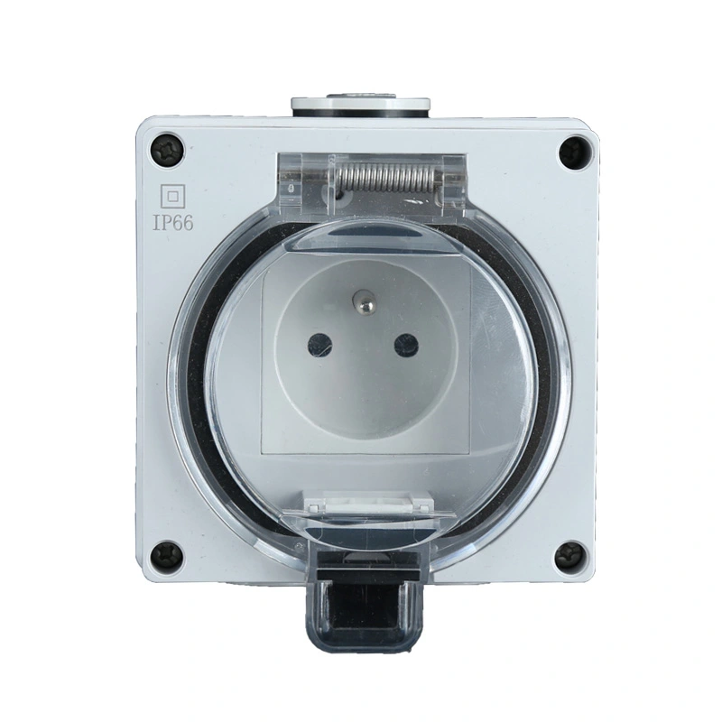 IP66 Series Surface Mounted Outdoor Waterproof Euro Power Sockets