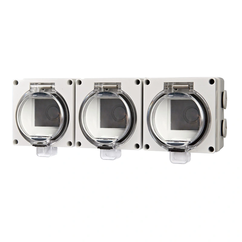 IP66 Series Socket Waterproof 3 Modules Empty Enclosure