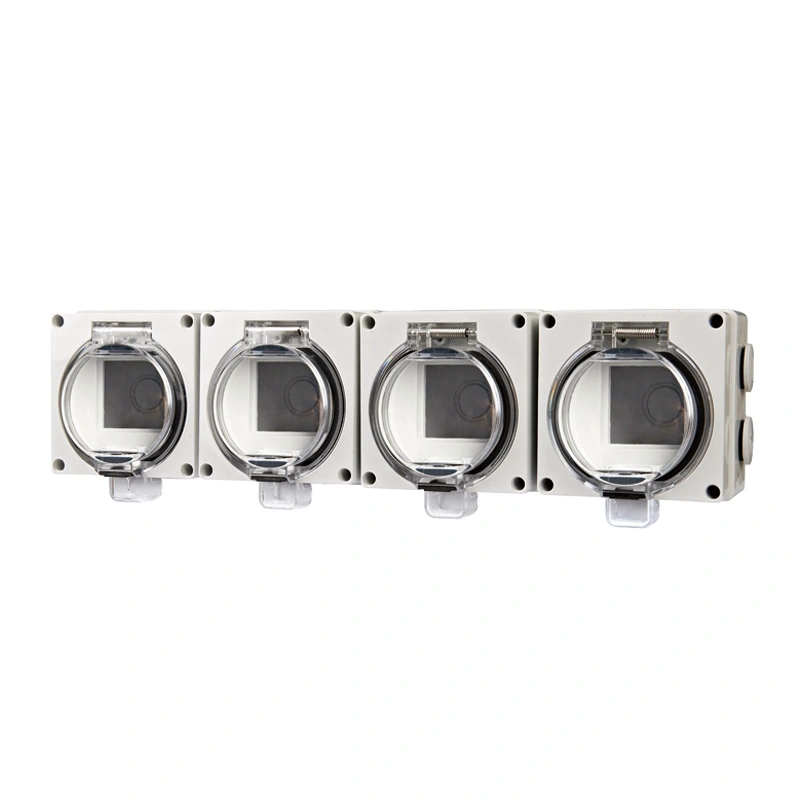 IP66 Series Socket tantera-drano 4 Modules Empty Enclosure